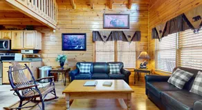 Charming Luxe Cabin Sleeps 6 Hot Tub Game Loft - Image 3