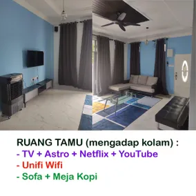 Nel Homestay 1 with BIG Private Pool (7 Bilik & 11 Katil Queen) - Image 2