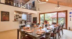 SaffronStays Casa Del Palms - 8BR luxury pool villa with gazebo, pickleball, bar & lawns near Nagaon Beach - Image 5