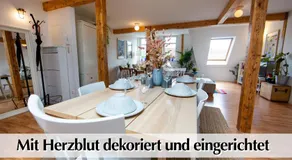 Helle 80m2 Maisonette FEWO mit tollem Balkon ins Grüne, Kingsize Bett, Smart-TV - Nur ein kurzer Spaziergang in die Altstadt und zum Domplatz - Kostenlose Parkplätze in den umliegenden Straßen - Ausgewählte Empfehlungen für Erfurt inklusive - Image 3