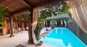 Suite Exotique CÔTE SUD ARDECHE avec Espace Cuisine accès Patio avec Piscine ! - Image 5