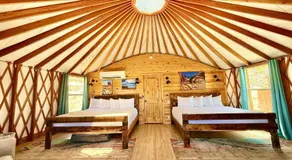 Yurt Overlook #6 with AC and Private Bath 2 Kings - Image 2