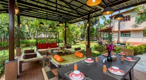 SaffronStays Casa Del Palms - 8BR luxury pool villa with gazebo, pickleball, bar & lawns near Nagaon Beach - Image 3