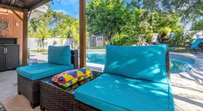 Tropical Palm Haven with Pool and Firepit - Image 5