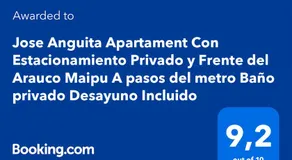 Jose Anguita Apartament Estacionamiento Privado Frente del Arauco Maipu A pasos del metro Baño privado - Image 2