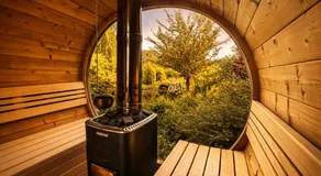 Wellness Tuin Woestijnroos Wellness Lodge met privé sauna stoomcabine en jacuzzi inclusief gratis prosecco en partner box - ultieme partner beleving - - Image 3