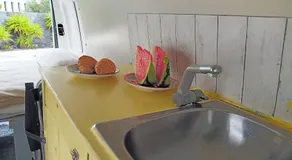 Slow-Life Campervan, Küche, Dusche, Queen-Size Bett, Solar - Image 3