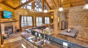 Luxury Cabin Sleeps 8 with creekside fire pit near Helen GA - Image 3