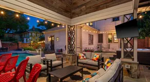 Pool Outdoor TV Fire Pit Game Room - Image 3