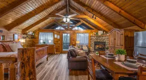 Cozy Log Cabin - Hot Tub, Fireplace, Pool Table, Porch swing and great views!  - Image 2