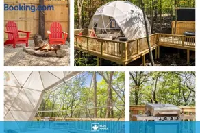 Luxe 2 Bed Dome w Hot Tub Deck Fire Pit & Bath - Image 1