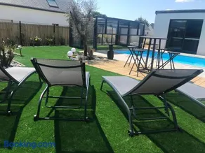 Maison 10 pers en bord de mer avec piscine couverte et chauffée, spa et hamman - Image 1