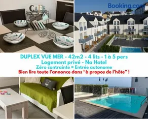 DUPLEX VUE MER - Plage 100m - Parking - 4 lits - hamam & sauna - Image 3