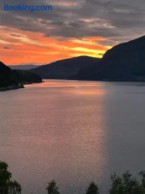 Olden house fjord and sunset - Image 2