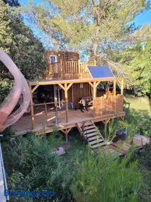 couples AMOUREUX propriété 4000M2 CABANE-maison écolo piscine privée clim terrasse dans les arbres - Image 2