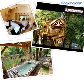 Cabane perchée luxe avec jacuzzi Domaine du Marais Maisse - Image 3