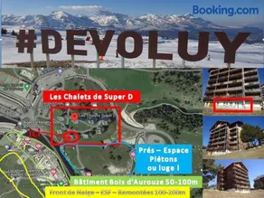 Appartement 8-10 personnes SUPERDEVOLUY Hautes Alpes REZ DE CHAUSSÉE Vue panoramique 3 CHAMBRES - Image 4