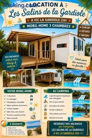 MOBIL-HOME COSY  -CLIMATISE - 6 PERS - CAMPING 4* -  LES SALINS DE LA GARDIOLE - Image 1