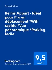 Reims Appart - Idéal pour Pro en déplacement *Wifi rapide *Vue panoramique *Parking facile - Image 2