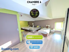 Chambres Etage1 au Gîte Domaine du Luth - Parking gratuit - Cuisine Commune - 20 min Aquascope et Futuroscope - Image 1