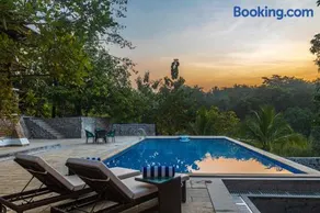 SaffronStays Vedika - 4BR riverfront pool villa with kaya king bullock ride & BBQ near Pinjal River, Vikramgad - Image 2