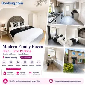 Modern Family Haven 5BR Free Parking - Image 5