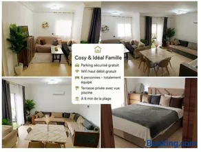 MIRABAIE Cosy Family - Toit Terrasse et Vue Piscine - sur les Collines Malabata - 8mn voiture Plage et Parc Aquatique - Parking privé - Image 2