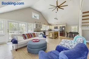 Modern farmhouse with deck, firepit, & balcony - Image 2