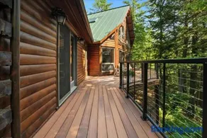 Spacious Waterfront Log Home on Huge Lake in Private Cove: Host Weddings - Image 1