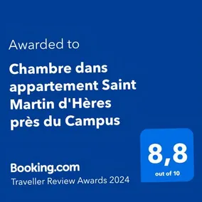 Chambre dans appartement Saint Martin d'Hères près du Campus, UGA et Neyrpic - Image 1