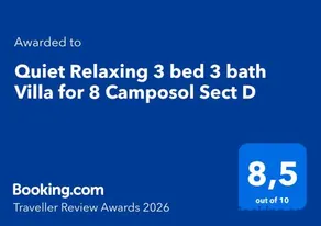 Quiet Relaxing 3 bed 3 bath Villa for 8 Camposol Sect D - Image 1