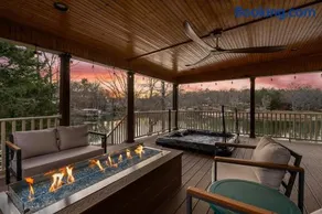 Lake House Fire Table Sunset - Image 1