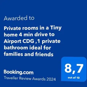 Private rooms in a Tiny home 4 min drive to Airport CDG ,1 private bathroom ideal for families and friends - Image 1