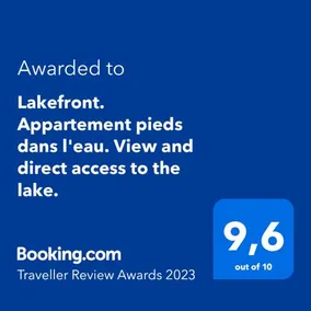 Lakefront. Appartement pieds dans l'eau. View and direct access to the lake. - Image 5