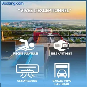 #Sète T3 Vue mer & étang Piscine Balcon - Image 1