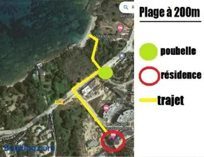 Les Rivages de Stagnola Appartement T3 vue mer et montagne plage 200m climatisé - Image 4