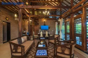 SaffronStays Vedika - 4BR riverfront pool villa with kaya king bullock ride & BBQ near Pinjal River, Vikramgad - Image 2