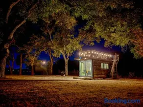 Elegant Container Tiny House Yellow & Blue - Image 1
