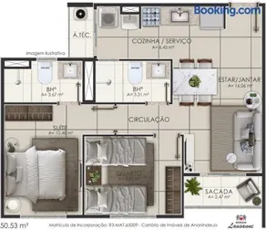 Bosque Lausanne - Apartamento 101, Torre 3 - Bloco E - 1 vaga de garagem - COP 30 - Image 2