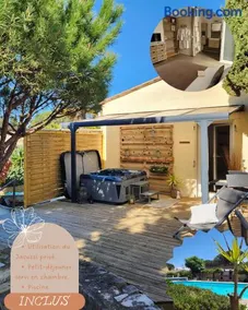 LeMasBlanc, détente au calme à 10min de Carcassonne, terrasse, jacuzzi et piscine privé, petit-déjeuner - Image 3