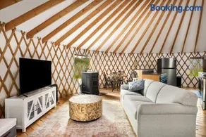 Scenic forest yurt w hot tub & river access - Image 1