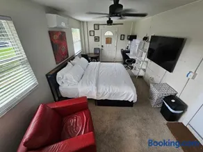 Sanford Suite King Bed Work-Ready with 60 in Google TV and Rainfall Shower - Image 1