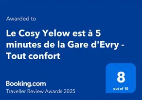 Le Cosy Yellow Appartement lumineux à 5 min de la Gare d'Evry avec parking gratuit - Image 3