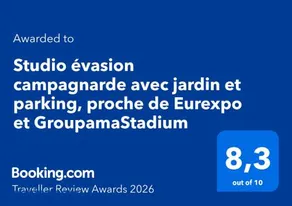 Studio évasion campagnarde avec jardin et parking, proche de Eurexpo et GroupamaStadium - Image 3