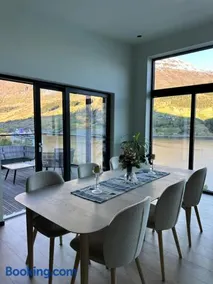 Olden house fjord and sunset - Image 3