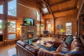Rustic Ridge Log Cabin: Hot Tub, Games, Views! - Image 1