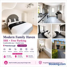 Modern Family Haven 5BR Free Parking - Image 2