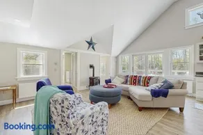 Modern farmhouse with deck, firepit, & balcony - Image 3