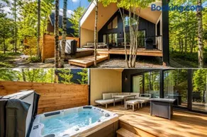 Entracte Spa prive Vue sur le boise Chalet premium pour 10 personnes - Image 1
