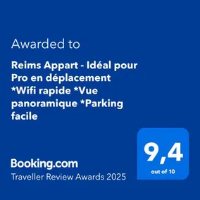 Reims Appart - Idéal pour Pro en déplacement *Wifi rapide *Vue panoramique *Parking facile - Image 3